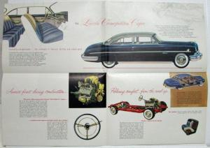 1951 Lincoln Cosmopolitan Capri Lido Convertible Sales Folder Letter & Envelope