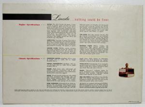 1951 Lincoln Cosmopolitan Capri Lido Convertible Sales Folder Letter & Envelope