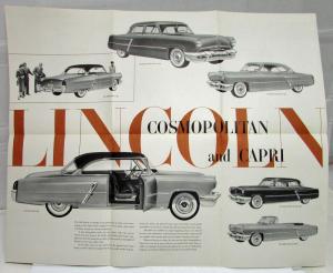 1952 Lincoln Cosmopolitan Capri Sedan Coupe Convertible Sales Folder XL Original