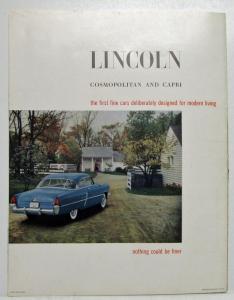 1952 Lincoln Cosmopolitan Capri Sport Coupe Sedan Custom Sales Brochure XL Orig