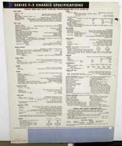 1949 Ford F5 Heavy Duty Truck Eng 239 V8 & 226 Six Sales Folder Original