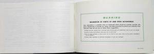 1962 Mercury Comet CANADIAN Owners Manual Original