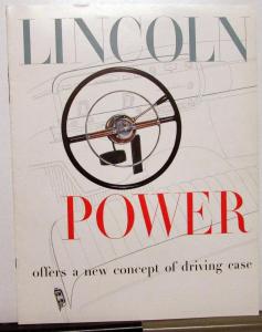1953 Lincoln Cosmopolitan Capri Power Steering Brakes Seats Sales Brochure XL
