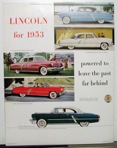 1953 Lincoln Cosmopolitan Capri Power Steering Brakes Seats Sales Brochure XL