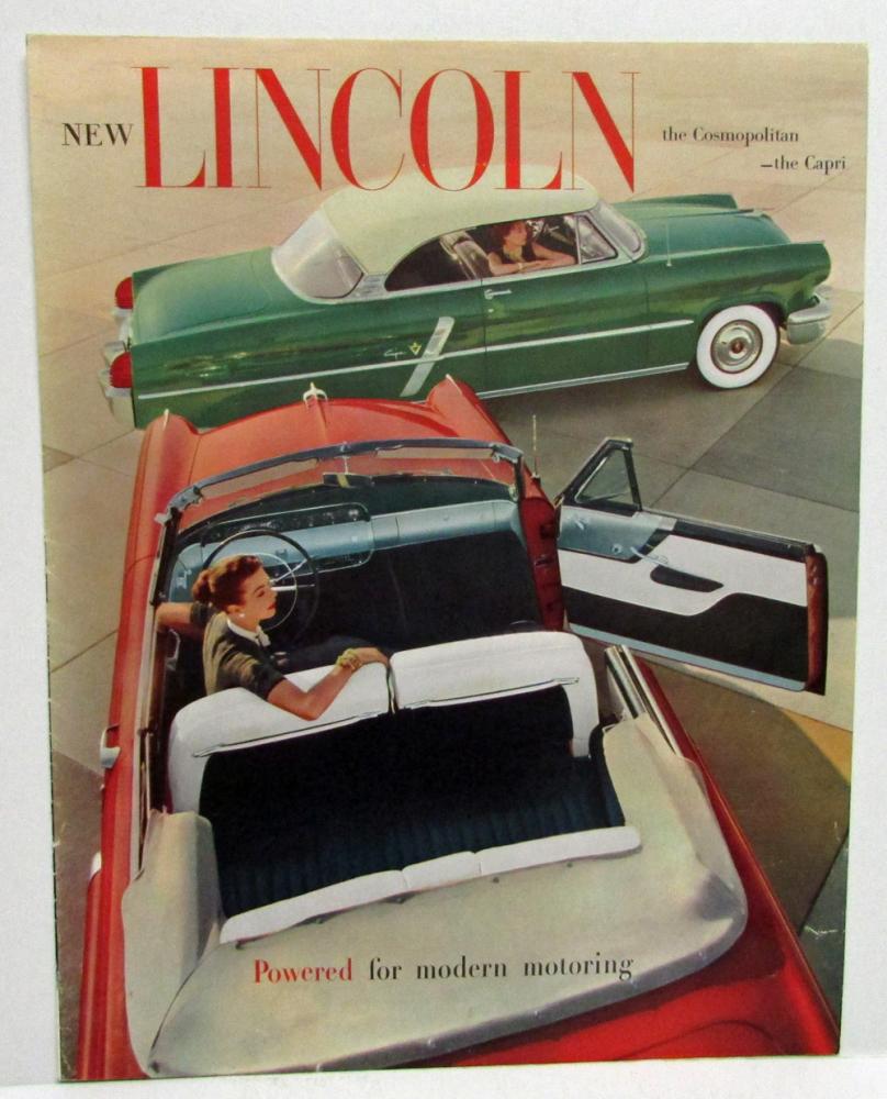 1953 Lincoln Cosmopolitan Capri Sales Folder 2nd Printing Oversized Original