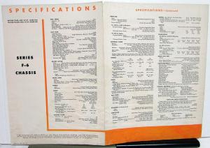 1950 Ford Truck Series F6 Eng 239 V8 226 Six 254 Six Sales Brochure Rev 1/50