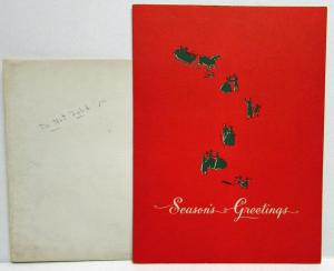 1950-1955 Lincoln Mercury Seasons Greetings with Envelope and Etchings