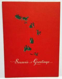 1950-1955 Lincoln Mercury Seasons Greetings with Envelope and Etchings