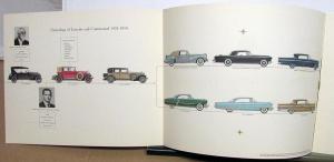 1959 Lincoln & Continental History Sales Brochure 1955 Mark II 1940 Convertible