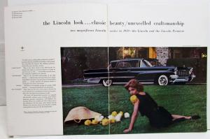 1959 Lincoln Continental Mark IV Sales Brochure with Card