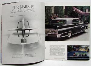 1959 Lincoln Continental Mark IV Sales Brochure with Card