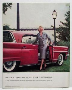 1959 Lincoln Continental Mark IV Sales Brochure with Card