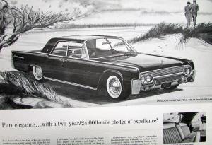 1961 Lincoln Continental Sales Folder B&W on Textured Cardstock