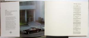 1962 Lincoln Continental Sedan & Convertible Prestige Sales Brochure Oversized