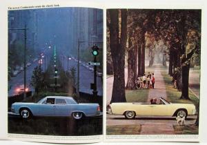 1964 Lincoln Continental Sedan Convertible Sales Brochure Oversized Original