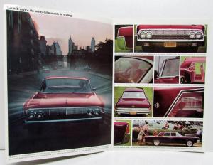 1964 Lincoln Continental Sedan Convertible Sales Brochure Oversized Original