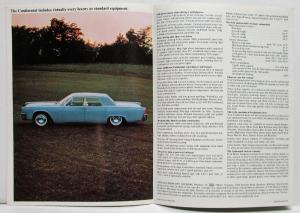 1964 Lincoln Continental Sedan Convertible Sales Brochure Oversized Original