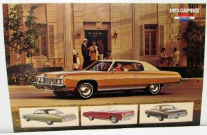 1973 Chevrolet Dealer Showroom Poster Sales Spec Sheet Corvette Camaro Nova