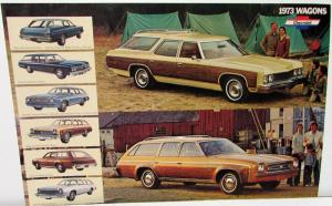1973 Chevrolet Dealer Showroom Poster Sales Spec Sheet Corvette Camaro Nova