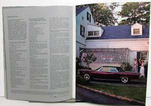 1965 Lincoln Continental Sedan Convertible Sales Brochure Oversized Original