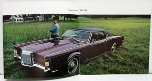 1969 Lincoln Continental Mark III Prestige Sales Brochure Oversized Original