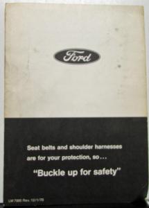 1971 Mercury Capri Owners Manual Sport Coupe Folder Vinyl Pouch Original