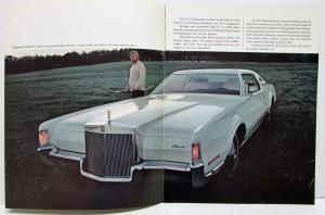 1972 Lincoln Continental Mark IV Glossy Cardstock Sales Brochure Oversized Orig