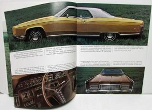 1972 Lincoln Continental Mark IV Raised Embossed Cover Sales Brochure XL Orig