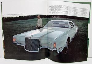 1972 Lincoln Continental Mark IV Raised Embossed Cover Sales Brochure XL Orig