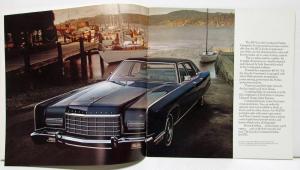 1973 Lincoln Continental Town Car Mark IV Sales Brochure Oversized Original