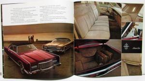 1973 Lincoln Continental Town Car Mark IV Sales Brochure Oversized Original