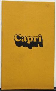 1974 Mercury Capri Owners Manual Original