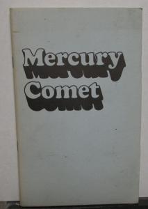 1974 Mercury Comet Owners Manual Original