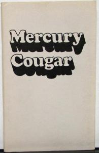 1974 Mercury Cougar Owners Manual Original