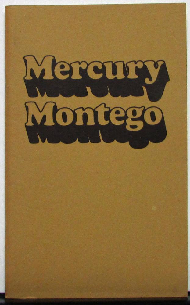 1974 Mercury Montego Owners Manual Original