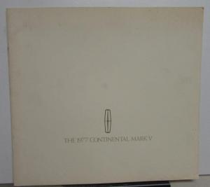 1977 Lincoln Continental Mark V Prestige Oversized Sales Brochure Original