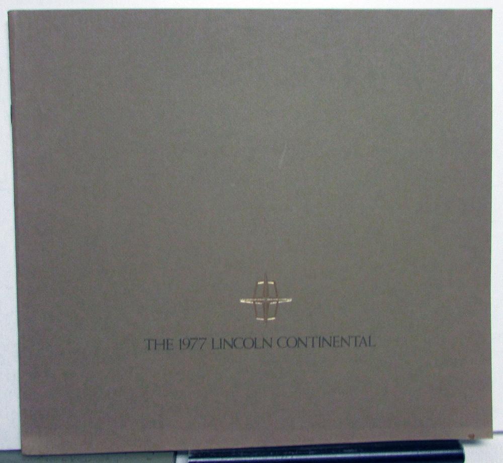 1977 Lincoln Continental Town Coupe Sedan Prestige Sales Brochure Oversized Orig