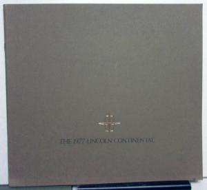 1977 Lincoln Continental Town Coupe Sedan Prestige Sales Brochure Oversized Orig