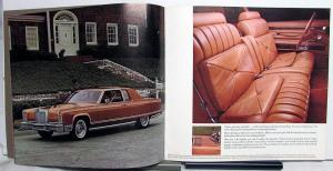 1977 Lincoln Continental Town Coupe Sedan Prestige Sales Brochure Oversized Orig