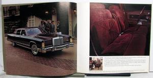 1977 Lincoln Continental Town Coupe Sedan Prestige Sales Brochure Oversized Orig