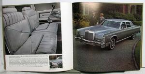 1977 Lincoln Continental Town Coupe Sedan Prestige Sales Brochure Oversized Orig