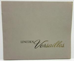 1978 Lincoln Versailles Canadian Oversized Sales Brochure Original By Ford