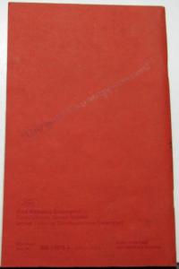 1975 Mercury Comet Owners Manual Original