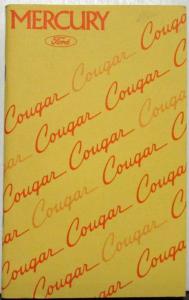 1975 Mercury Cougar Owners Manual Original