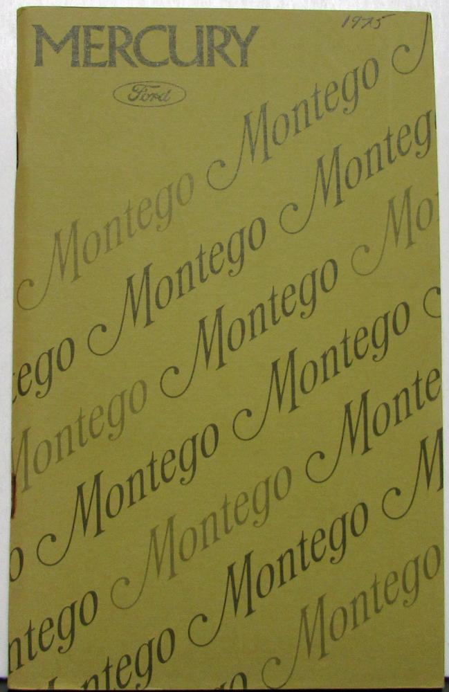 1975 Mercury Montego Owners Manual Original