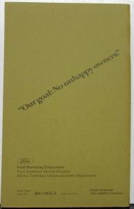 1975 Mercury Montego Owners Manual Original