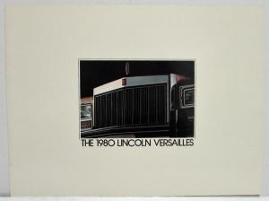 1980 Lincoln Versailles Sales Brochure