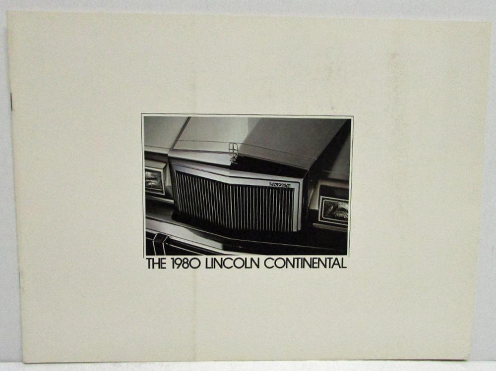 1980 Lincoln Continental Sales Brochure
