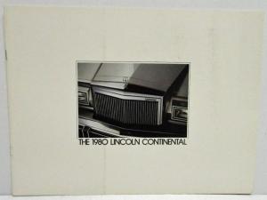 1980 Lincoln Continental Sales Brochure