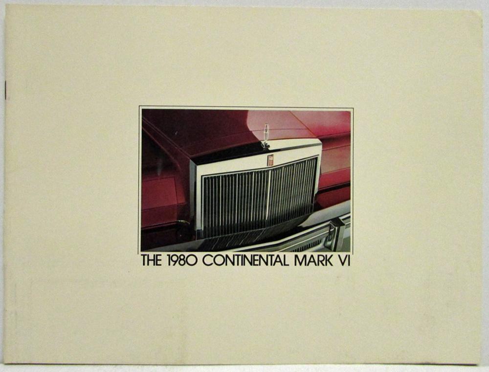1980 Lincoln Continental Mark VI Sales Brochure